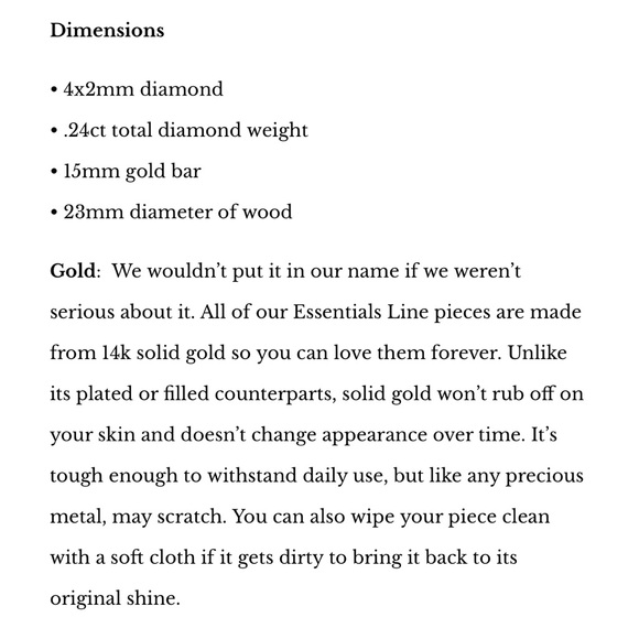 Sophie Monet Earrings - HALF MOON BAR EARRINGS X VRAI & ORO - Picture 6 of 8